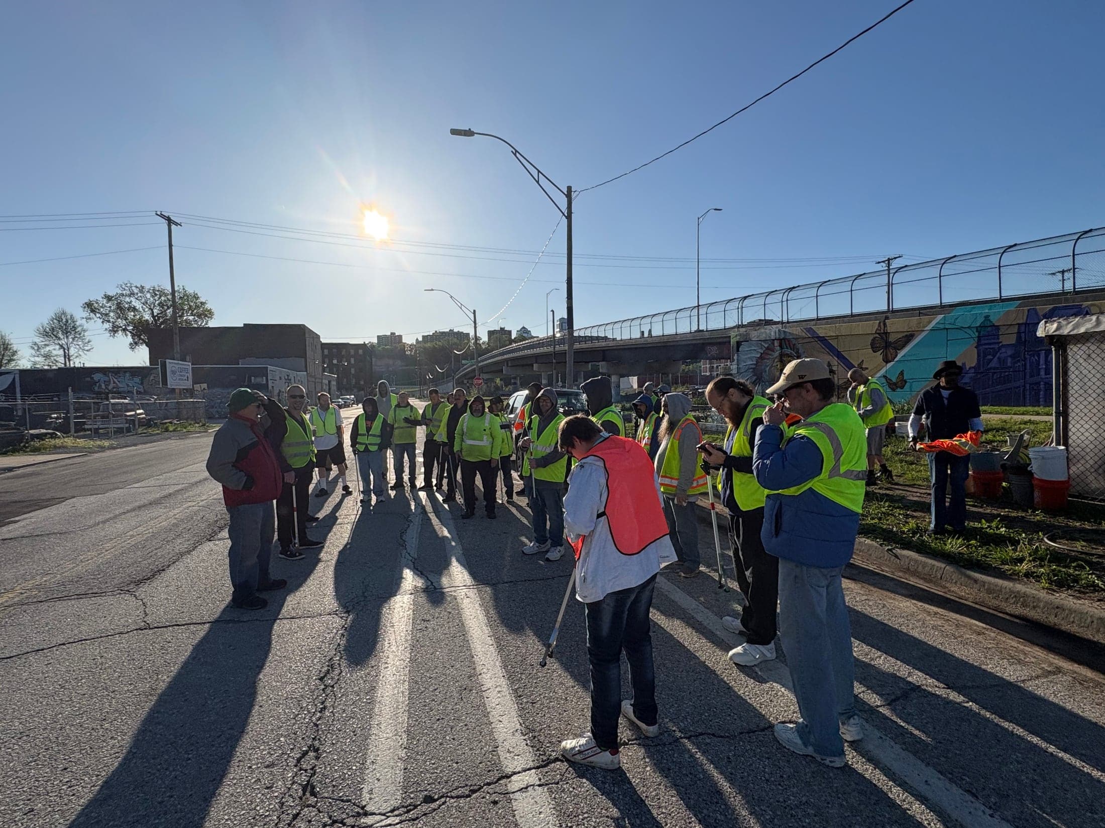 Volunteers Focus Cleanup and Painting Work Around Woodswether Viaduct