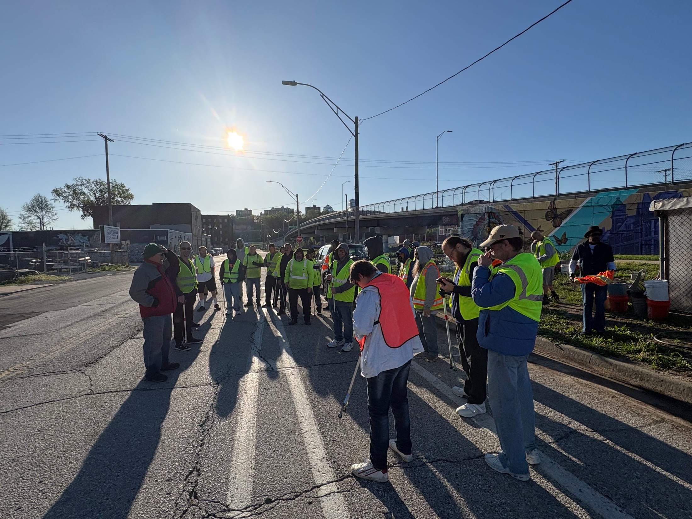 Volunteers Focus Cleanup and Painting Work Around Woodswether Viaduct
